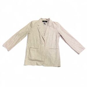 Sag Harbor - Lightweight, Light Beige Women’s Blazer (Petite, Size 6)